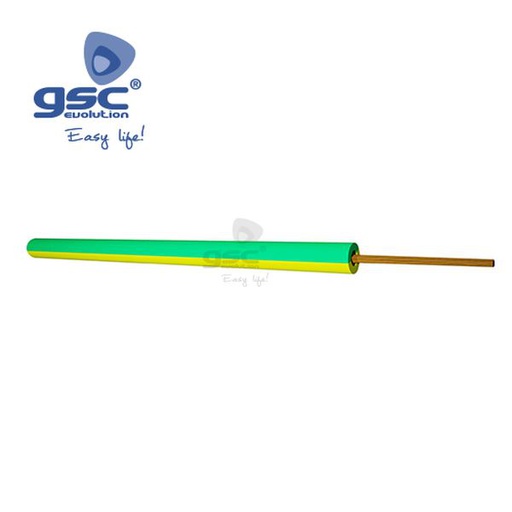 [GC003902944] 100M Cable hilo flexible cuivre Verde/Amarillo 1x1 | 003902944