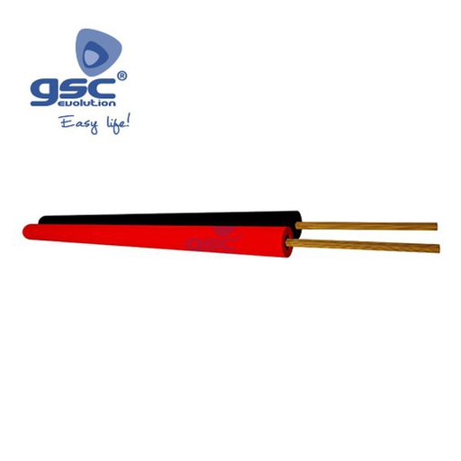[GC003902904] Bobinet 100M Câble de cuivre parallèle rouge/noir | 003902904