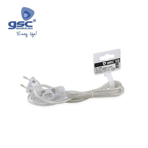 [GC001102966] Câble plat de connexion + Int. (2x0,75mm) 1,5M Tra | 001102966