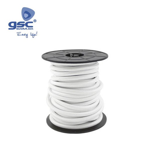 [GC003902998] Câble textile 10M (2x0,75mm) Blanc | 003902998