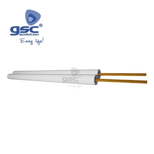 [GC003902940] Carr.100M Cable parrallèle blanc polarizado cuivre | 003902940