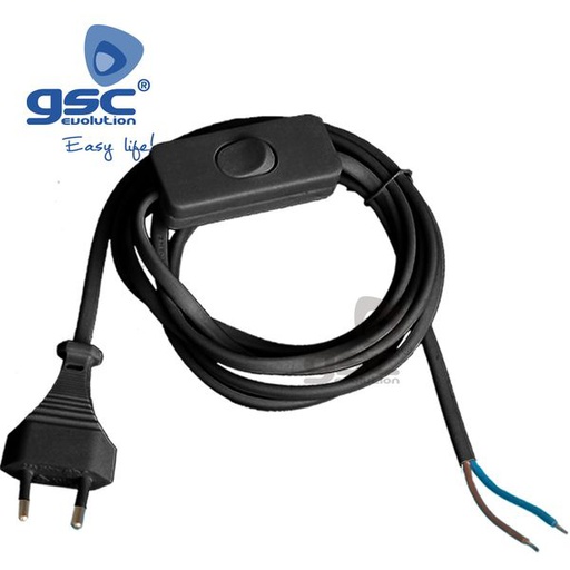 [GC001100237] Connexion + Interrupteur plat (2x0.75mm) 2M 2A 250 | 001100237