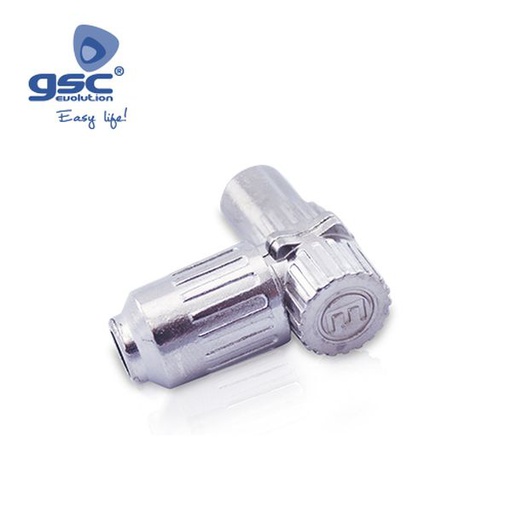 [GC002603316] Conector macho TV acodado metálico | 002603316