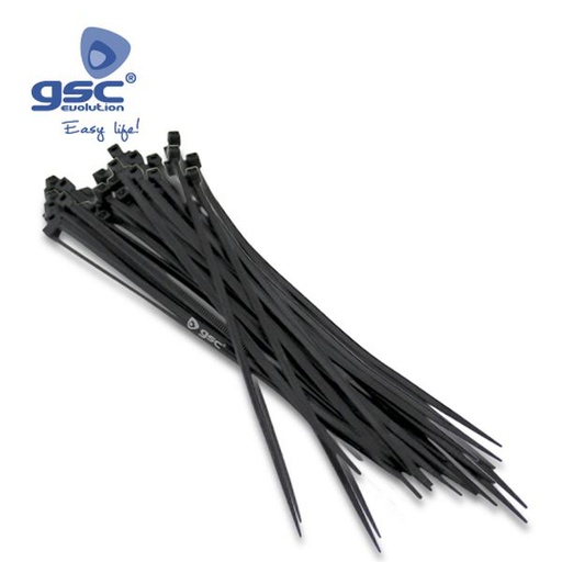 [GC000900195] Pack 100 serres-cables 100% nylon 370x7.9mm Noir | 000900195