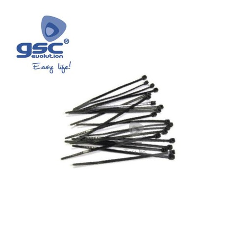 [GC000901321] Pack 25 serres-cables 140x3.5mm Noir | 000901321