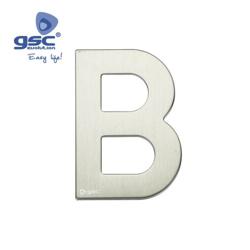 [GC003302621] Lettre de porte B en acier inoxidable avec adhésif | 003302621