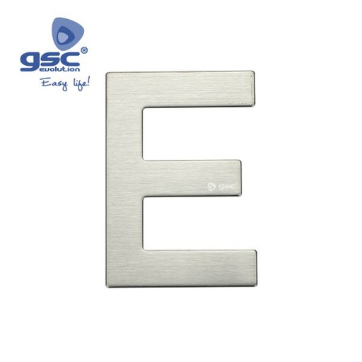[GC003302624] Lettre de porte E en acier inoxidable avec adhésif | 003302624