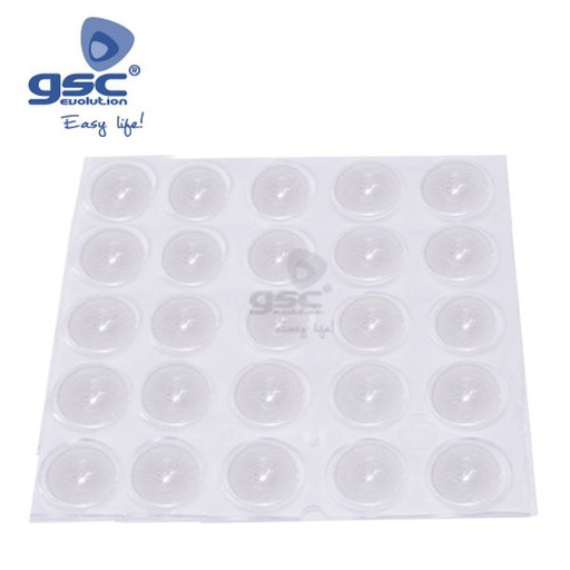 [GC003802785] Set 25 gouttes adhesives rondes pvc transparente 2 | 003802785