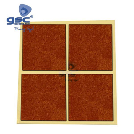 [GC003802774] Set 4 feutres adhesifs carré 44x38mm - Marron | 003802774