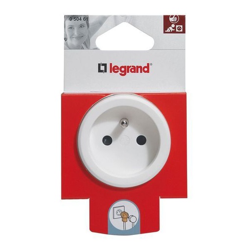 [LEG050461] Fiche Double Fonction 2P+T 16A 250V Pour Branchement De 2 Ap legrand 050461