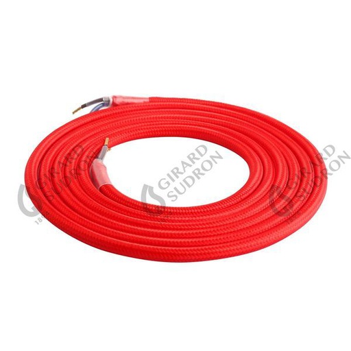 [GS187539] Câble textile rond 2x0,75mm2 double isolation roug 187539