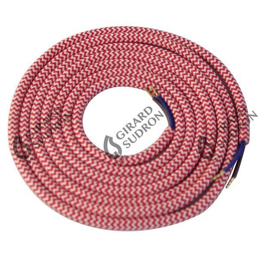 [GS189641] Câble rond rouge blanc 2 mtres 2 x 0,75mm2 189641