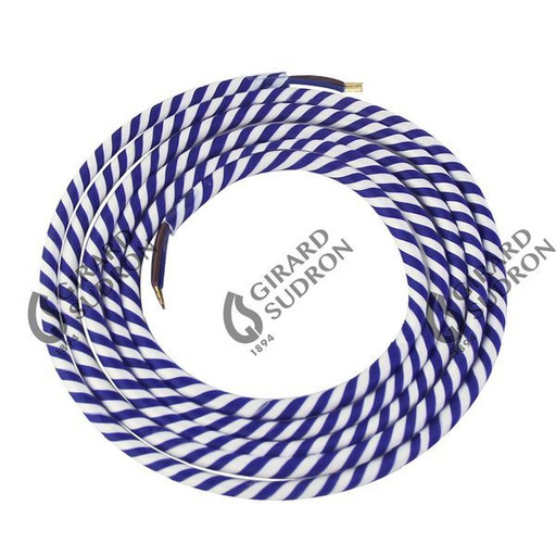 [GS189642] Câble rond spirale bleu blanc 2 mtres 2 x 0,75mm2 189642