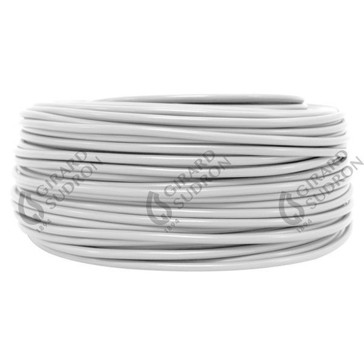 [GS235913] Câble rond dble isol.2x0,75+t.blanc (cr 100m) 235913