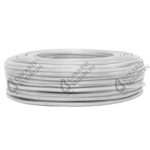 [GS236243] Câble ovale dble isol.2x0,5 blanc (cr 100m) 236243