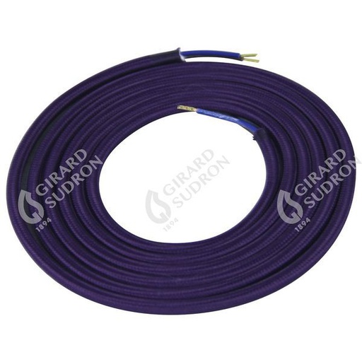 [GS302103] Câble text. rond 2 x 0.75mm² l.2m violet 302103