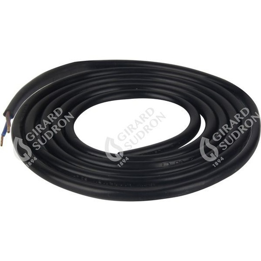 [GS302201] Câble pvc rond 2 x 0.75mm² l.2m noir 302201