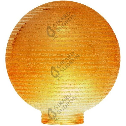 [GS18453] Globe d.100 strie ambre p de vis 31,5mm 18453