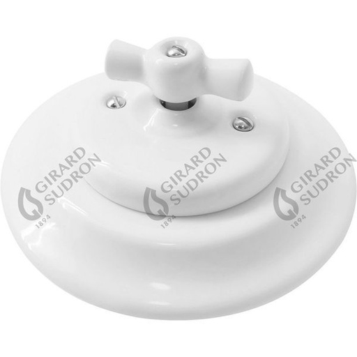 [GS200600] Retrocharm switch porcelain flush mounted white 200600