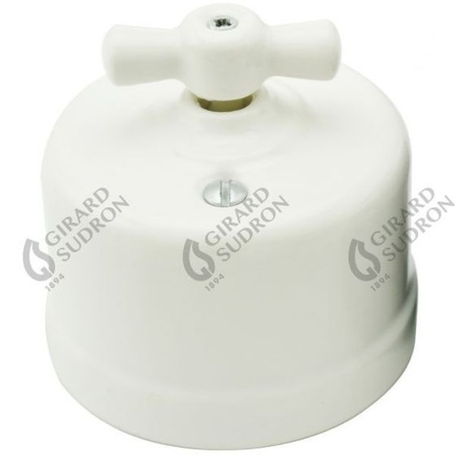[GS200602] Retrocharm switch porcelain surface mounted white 200602