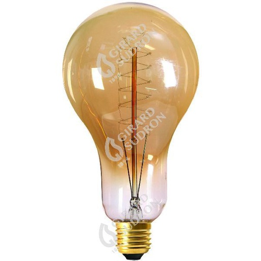 [GS24978] Lampe filament métallique spiralé 200mm 24w e27 2000k ambre. 3125460249787 24978