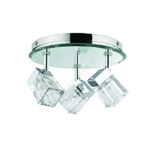 [PAU70842destok] Plafonnier Trabani Ip44 3 Flammes Chrome S/Ampoule 20 W G9 - PAU70842destok