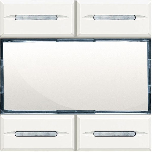 [BTHD4680KNX] Axolute Commande Manuel 4 Touches Avec Port Libelles Blanc - Bticino HD4680KNX