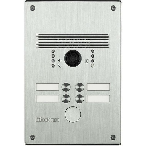 [BT308001] Platine Antivandale À Bouton Poussoir Linea 300 Pour 2 À 4 A - Bticino 308001