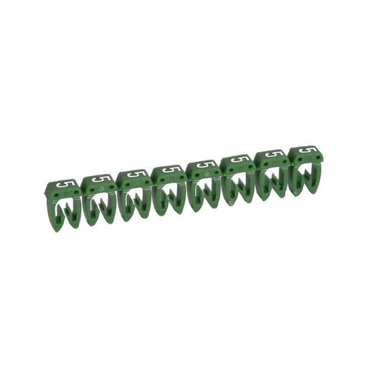 [LEG038225] Repère Cab 3 Pour Filerie 1,5Mm² À 2,5Mm² Avec Chiffre 5Vert legrand 038225