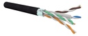 Cable Cat.6 F/Utp 4P Gaine Pe Noire Extèrieur - Prix au mètre
