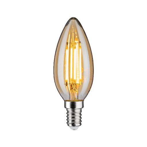 [PAU28705] Flamme LED 430lm E14 4,7W Doré 2500K 230V