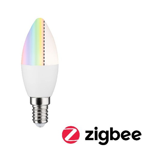 [PAU50127] LED ZB Bougie 470lm 5,5W RGBW dép grd 2700K E27 230V