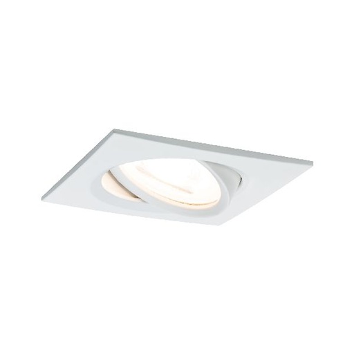 [PAU93471] Kit enc Nova carré noir LED 3 nivgrad 1x6,5W 230V GU10 51mm Blanc dépoli/Alu