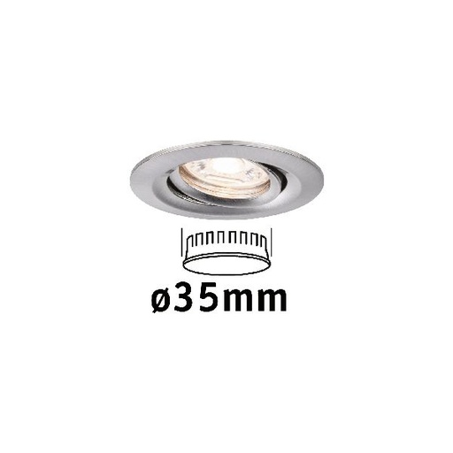[PAU94294] Enc Nova mini Coin rond orientable LED 1x4W 310lm acier brossé/alu