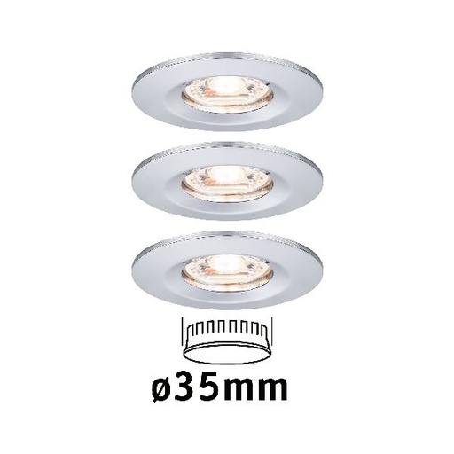 [PAU94303] Enc Nova mini Coin rond fixe IP44 LED 3x4W 310lm chrome/Alu