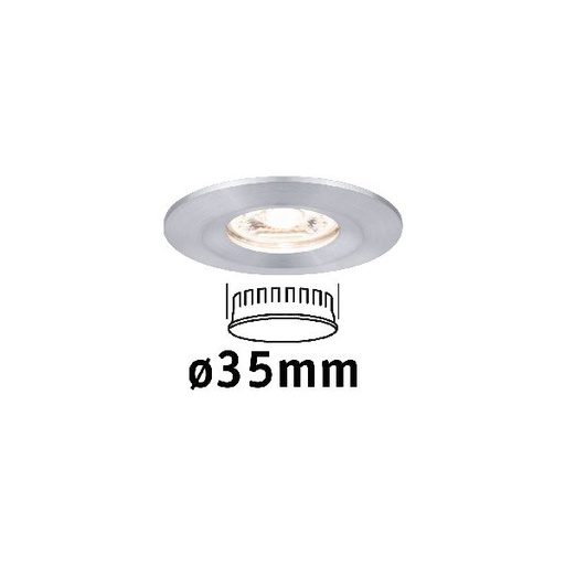 [PAU94304] Enc Nova mini Coin rond fixe IP44 LED 1x4W 310lm alu tourné/alu