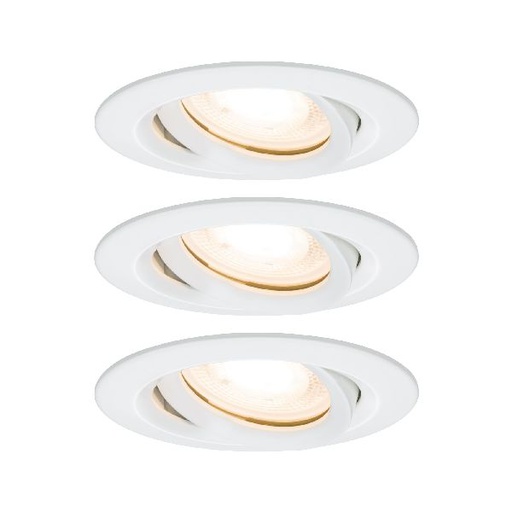 [PAU92898] Kit encastrés Premium Nom IP65 orientabl e LED 3x7W 230 V GU10 51 mm blanc/alu z