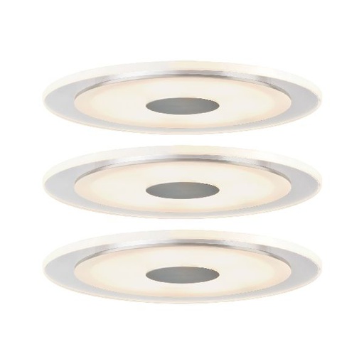 [PAU92917] Prem. enc. Whirl rond dim. LED 3x6W 18VA 350mA 150mm alu brossé/satin alu/acryl