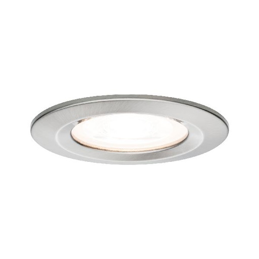 [PAU93633] ENC Nova rond fixe max. 35W 230V GU10 51mm Acier brossé/alu zinc