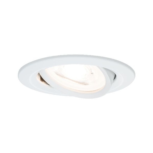 [PAU93639] ENC Nova rond orientable max. 35W 230V GU10 51mm Blanc dépoli/Alu zinc