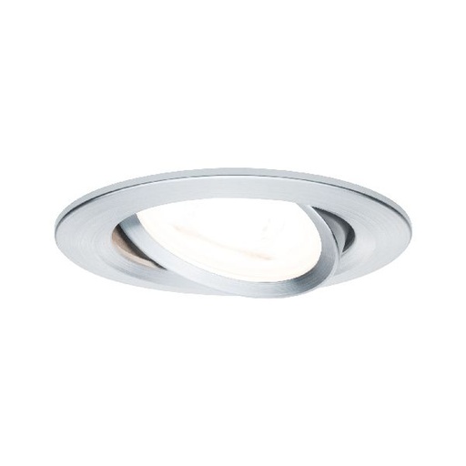 [PAU93640] ENC Nova rond orientable max. 35W 230V GU10 51mm Alu tourné/Alu zinc