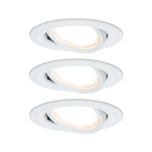 [PAU93875] Kit enc Premium Coin Slim grad rond orie n LED 3x6W 2700K 230V 51mm Bl Dép/Alu