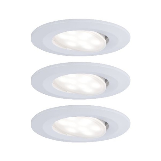 [PAU99931] Kit enc Calla BBC/IP65 grad rond orient LED 3x560lm 4000K 6,5W 230V Blanc dépoli