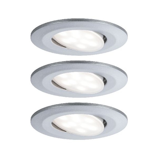 [PAU99933] Kit enc Calla BBC/IP65 grad rond orient LED 3x560lm 4000K 6,5W 230V Chrome dép