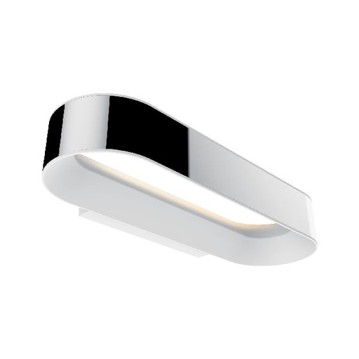 [PAU70948] WallCeiling Agena IP44 LED grad 1x20W Chrome/Blanc dépoli 230V Alu/acier inox