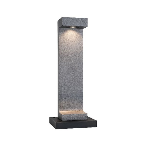 [PAU94502] Borne lumineuse 230V ext Concrea 6,8W IP65 black 3000K Sandstone Cement