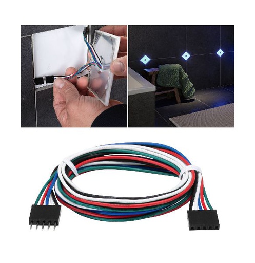 [PAU78420] LumiTiles Cables Multi Colour 1x65cm 12V Noir plastique