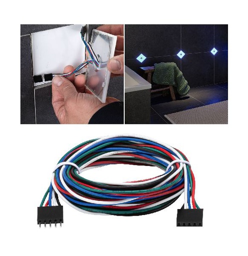 [PAU78422] LumiTiles Cables Multi Colour 1x195cm 12V Noir plastique