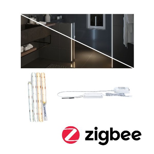 [PAU78426] Kit Strips LumiTiles COB Slim Zigbee 1m TunW IP44 Cover 3W 230/24V blanc syn