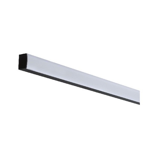 [PAU78903] Square Profilé avec diffuseur blanc 2m noir anodisé/Blanc Alu/plastique